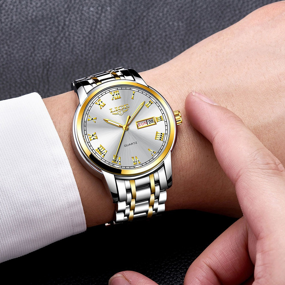 LIGE LG9846 Fashion Men's Quartz Watch Japanese Quartz Movement watch