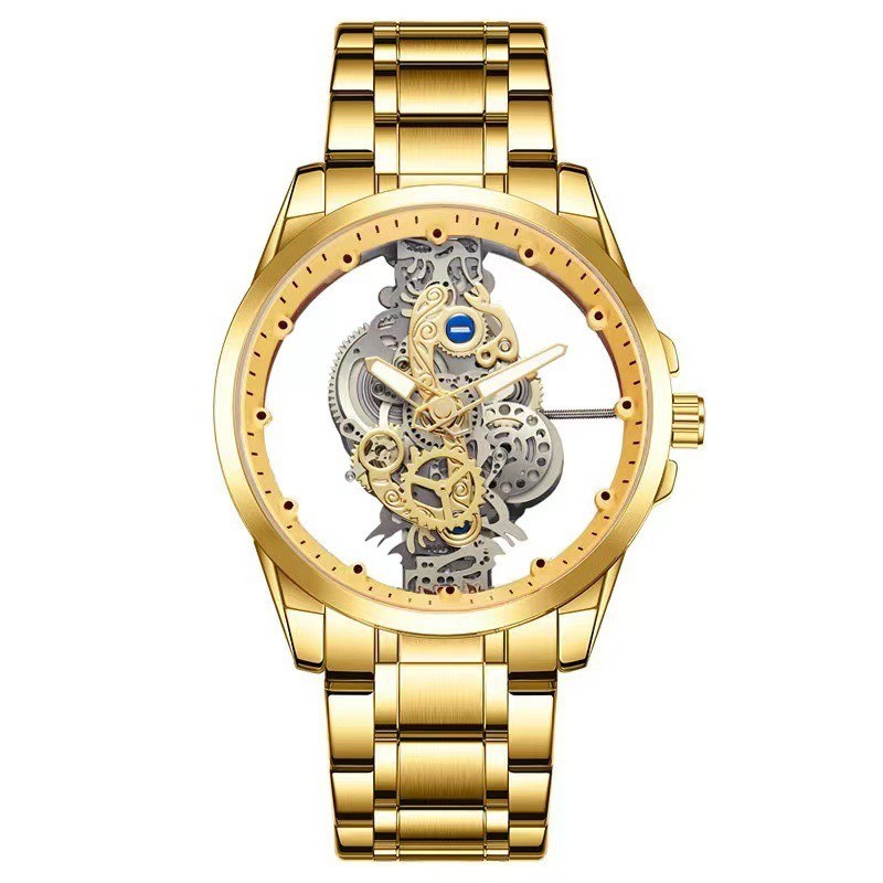 Double-Sided Transparent Quartz Watch for Men – Luxury Business