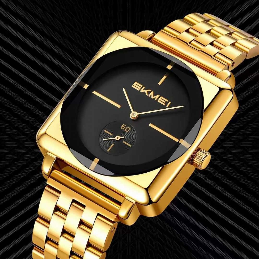 Skmei 2413 New Square Men Gold Quartz Watches