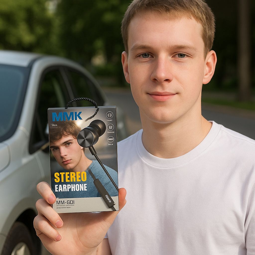 MM-602 Black Super bass & clear soun stero earphone